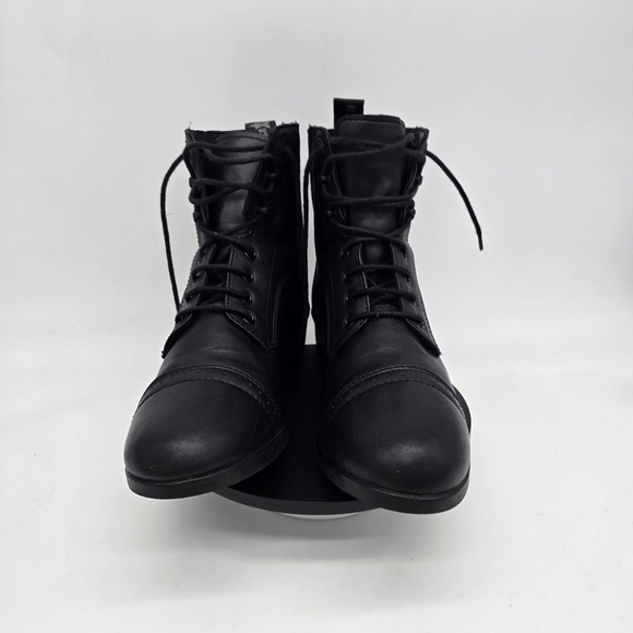 Saxon By Syntovia Shoe Women 8 Ladies Lace Up Paddock Boots Black - Picture 2 of 8